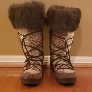 Coach Fur Lined Boots